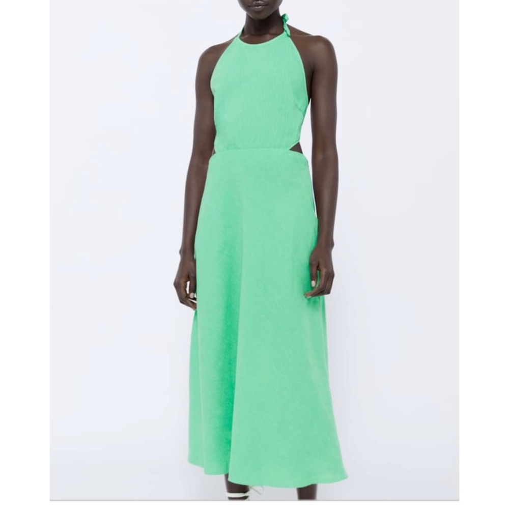 Linen blend dress. NEW with tags!